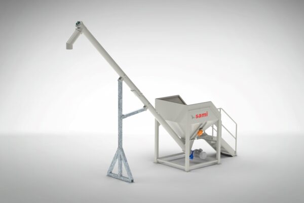 3D Bag-breaking hopper for emptying bags and big bags