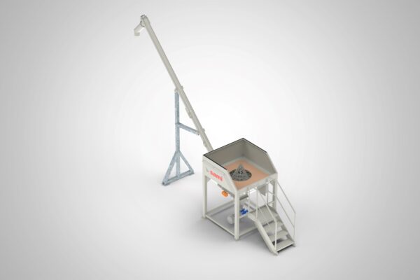 3D Bag-breaking hopper for emptying bags and big bags
